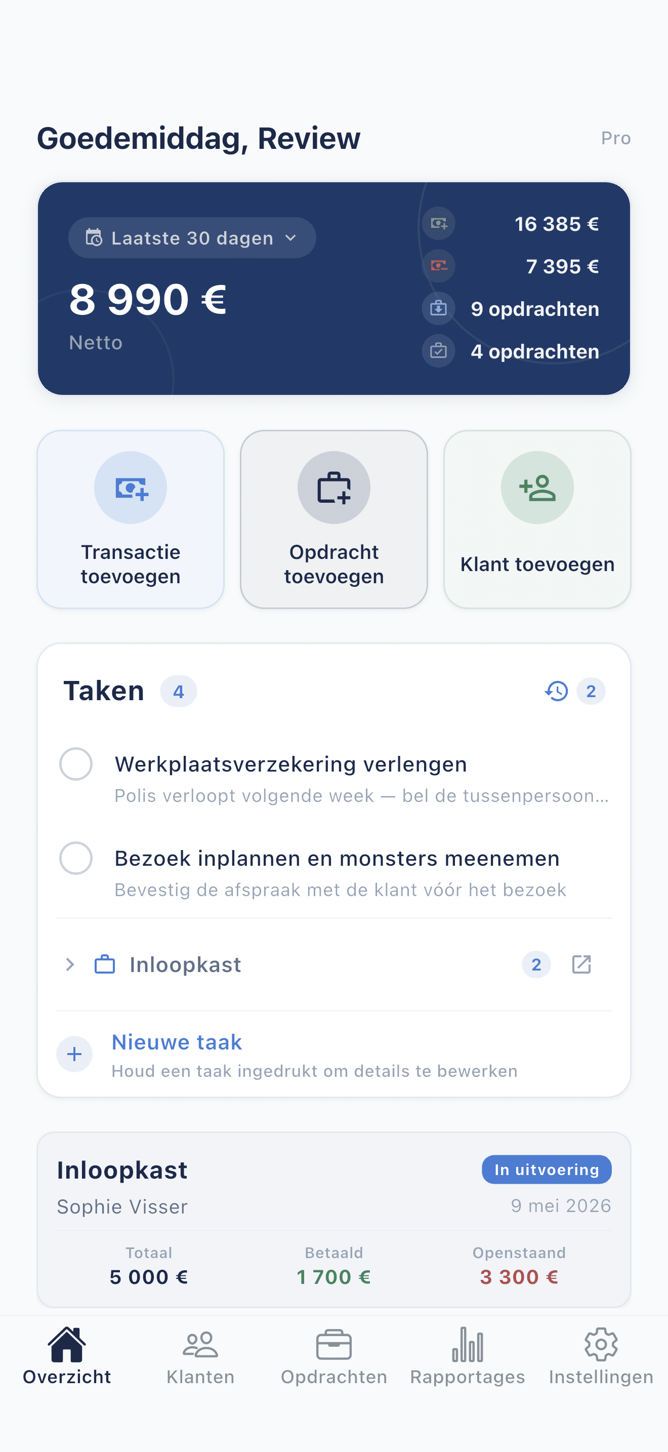 Deftera: Klanten & Opdrachten Nooit meer vergeten
