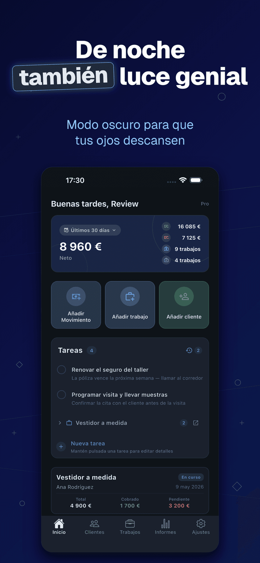Deftera: Clientes & Trabajos — también luce genial