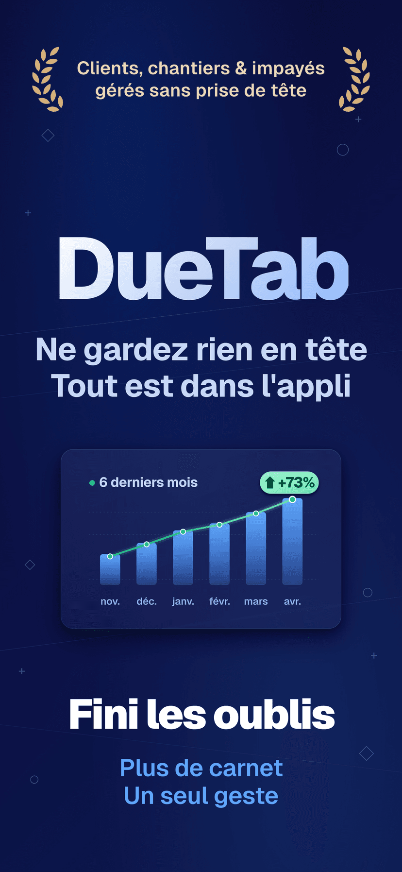 DueTab: Carnet Client Travaux — Fini les oublis