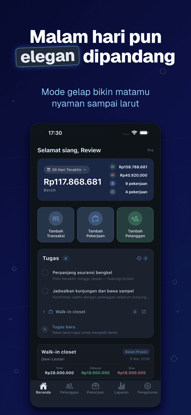 Deftera: Buku Pelanggan Tukang — elegan
