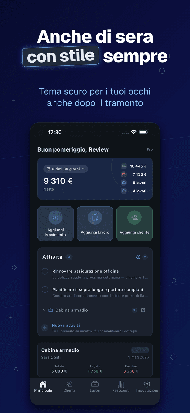 Deftera: Lavori & Clienti — con stile