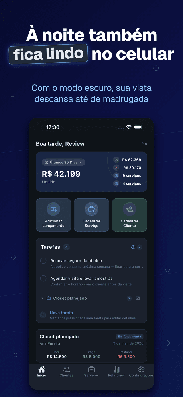 Deftera: Clientes & Serviços — fica lindo