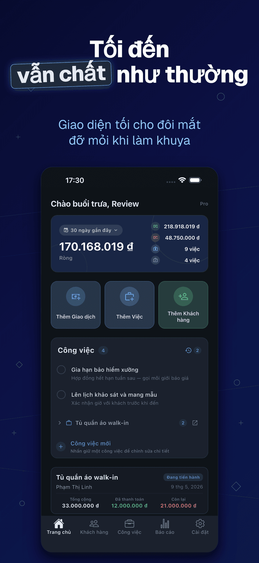 Deftera: Sổ Khách Hàng & Việc — vẫn chất như thường