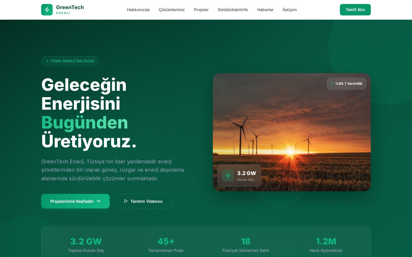 GreenTech Enerji önizleme