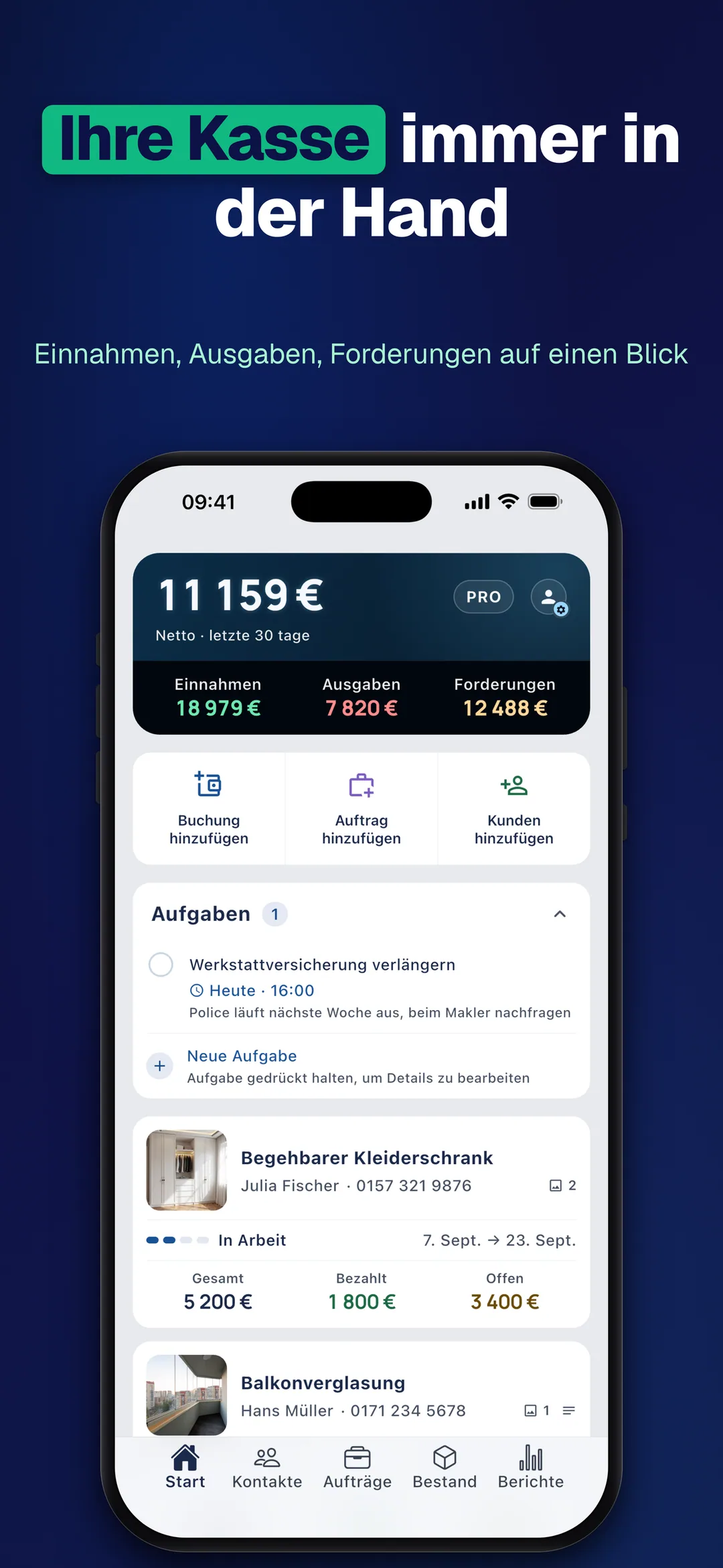 DueTab: Kassenbuch & Rechnung — Ihre Kasse immer in der Hand
