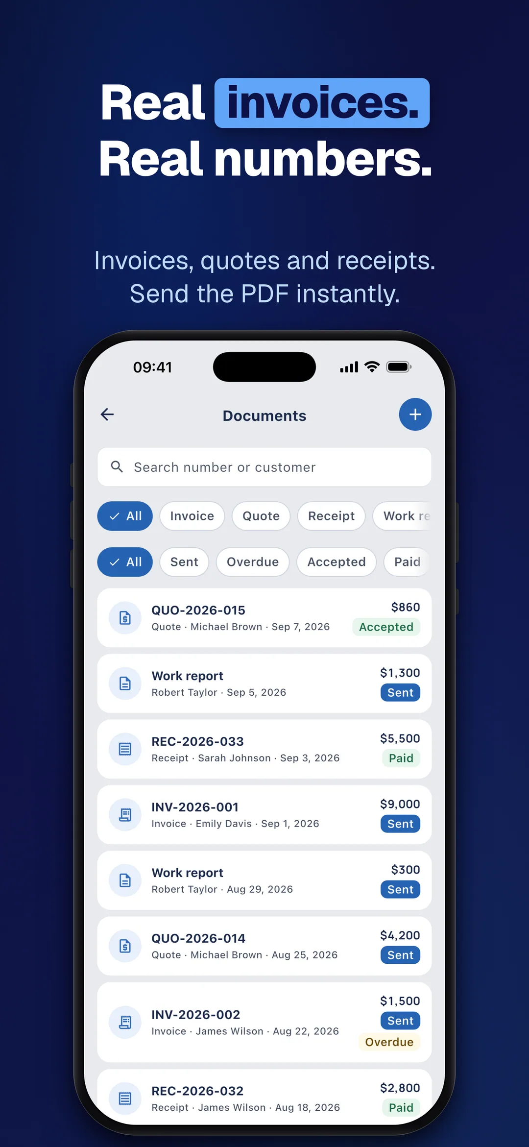 DueTab: Cash Book & Job Done — Real invoices. Real numbers.
