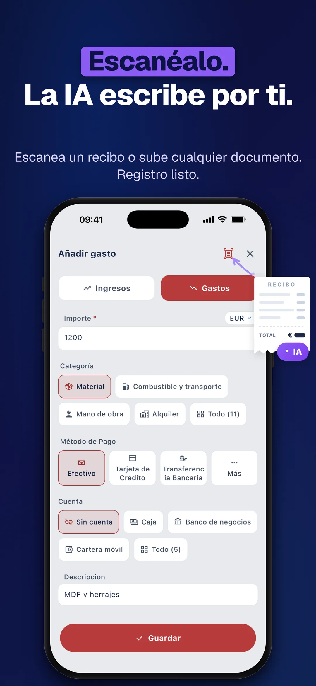 DueTab: Cuaderno de fiados — Escanéalo. La IA escribe por ti.