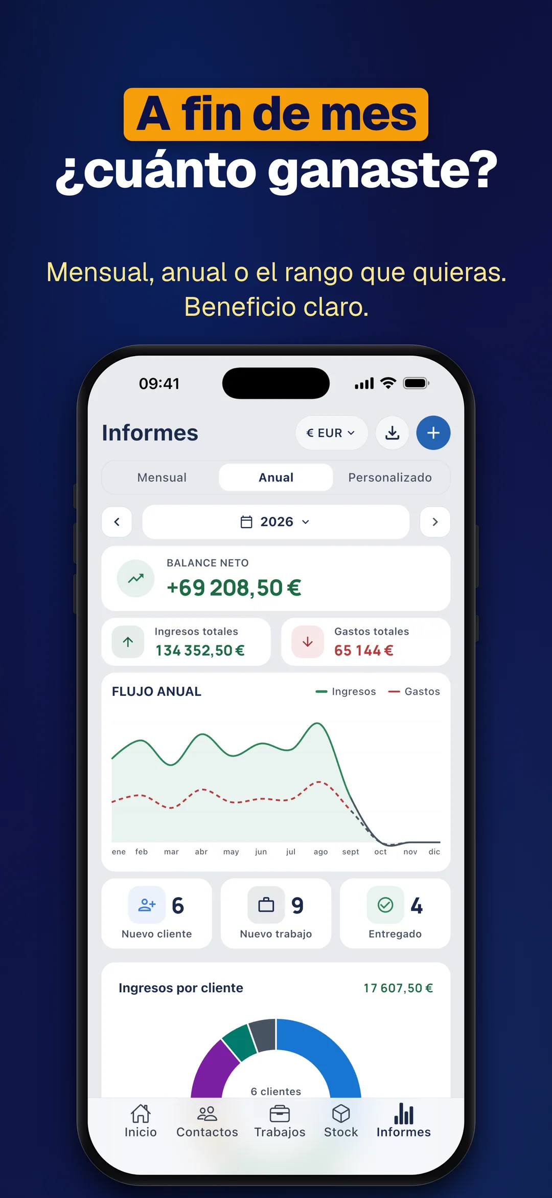 DueTab: Cuaderno de fiados — A fin de mes ¿cuánto ganaste?