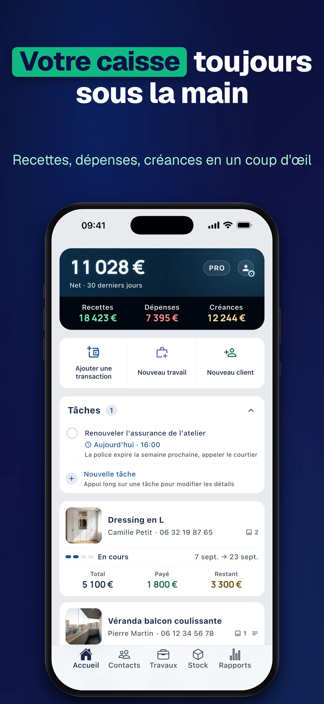 DueTab: Carnet de caisse — Votre caisse toujours sous la main