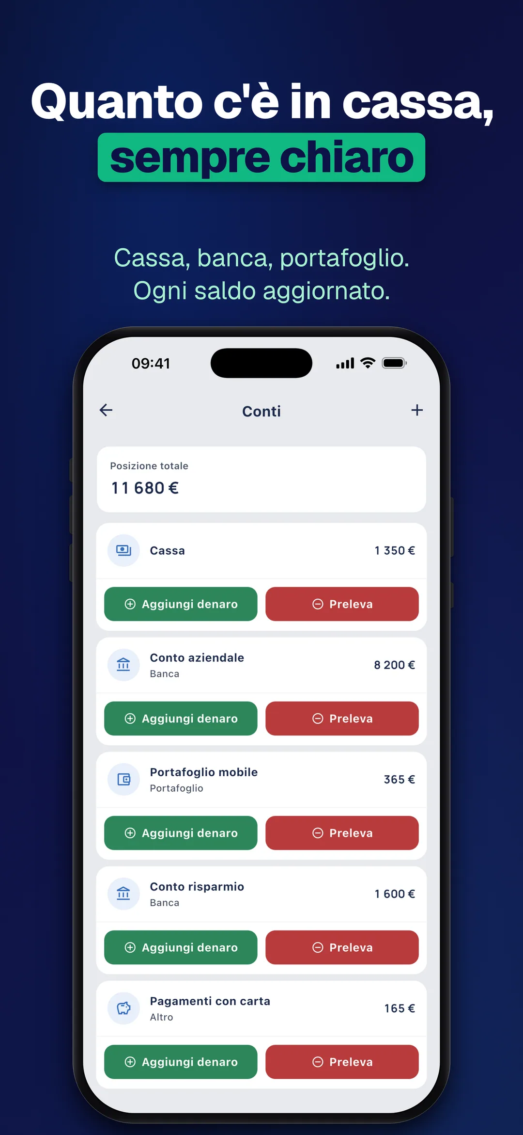 DueTab: Conto Clienti — Quanto c'è in cassa, sempre chiaro