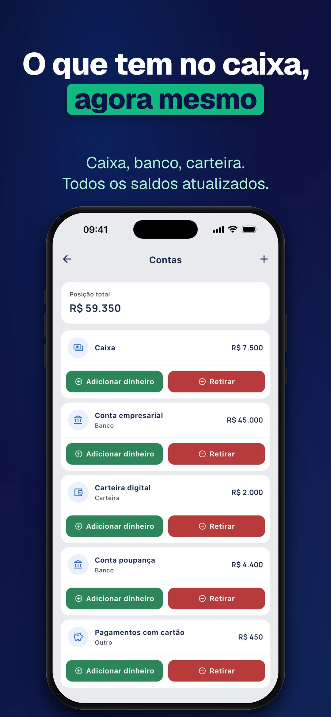 DueTab: Caderno de Fiado — O que tem no caixa, agora mesmo