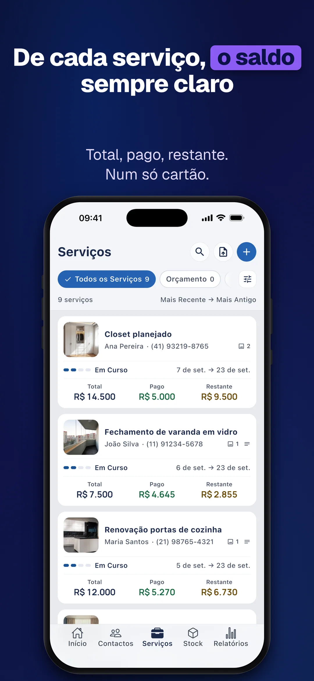DueTab: Caderno de Fiado — De cada serviço, o saldo sempre claro