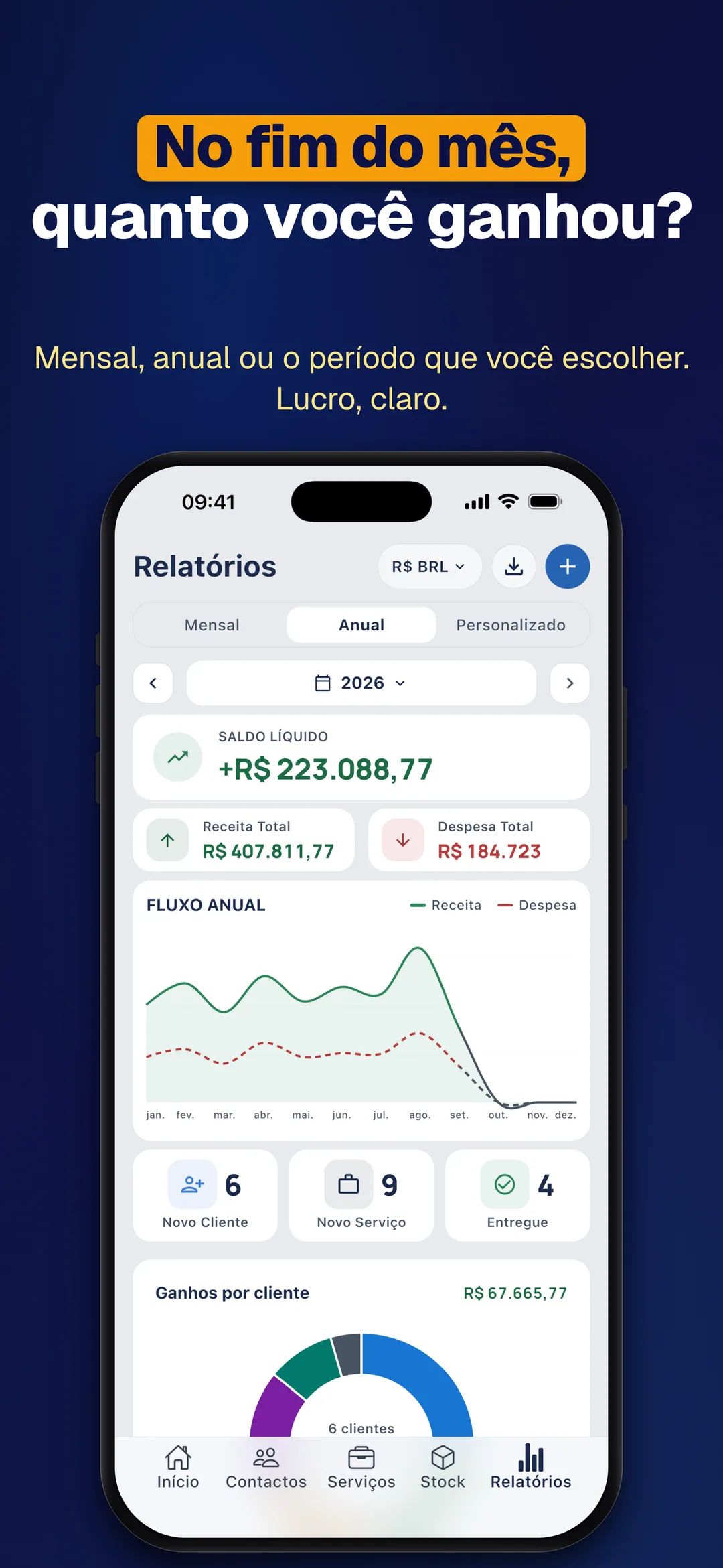 DueTab: Caderno de Fiado — No fim do mês, quanto você ganhou?