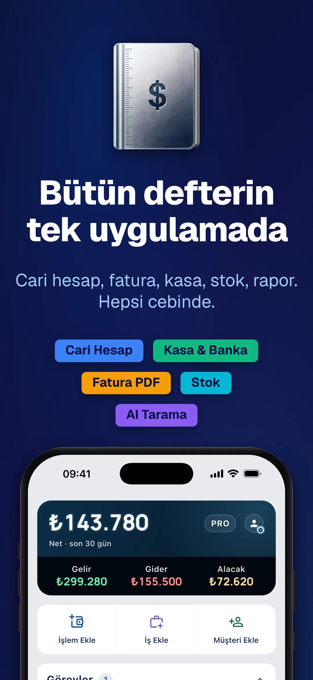 DueTab: Cari Hesap Takip — Bütün defterin tek uygulamada