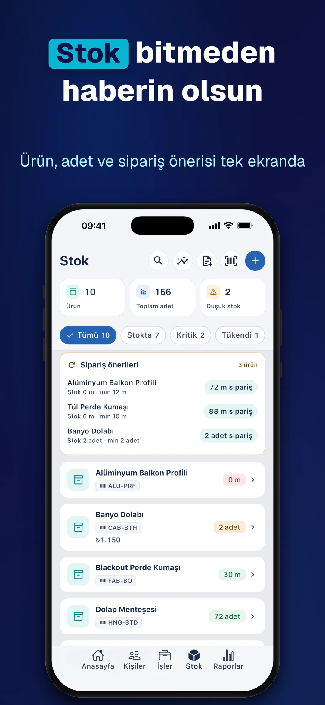 DueTab: Cari Hesap Takip — Stok bitmeden haberin olsun