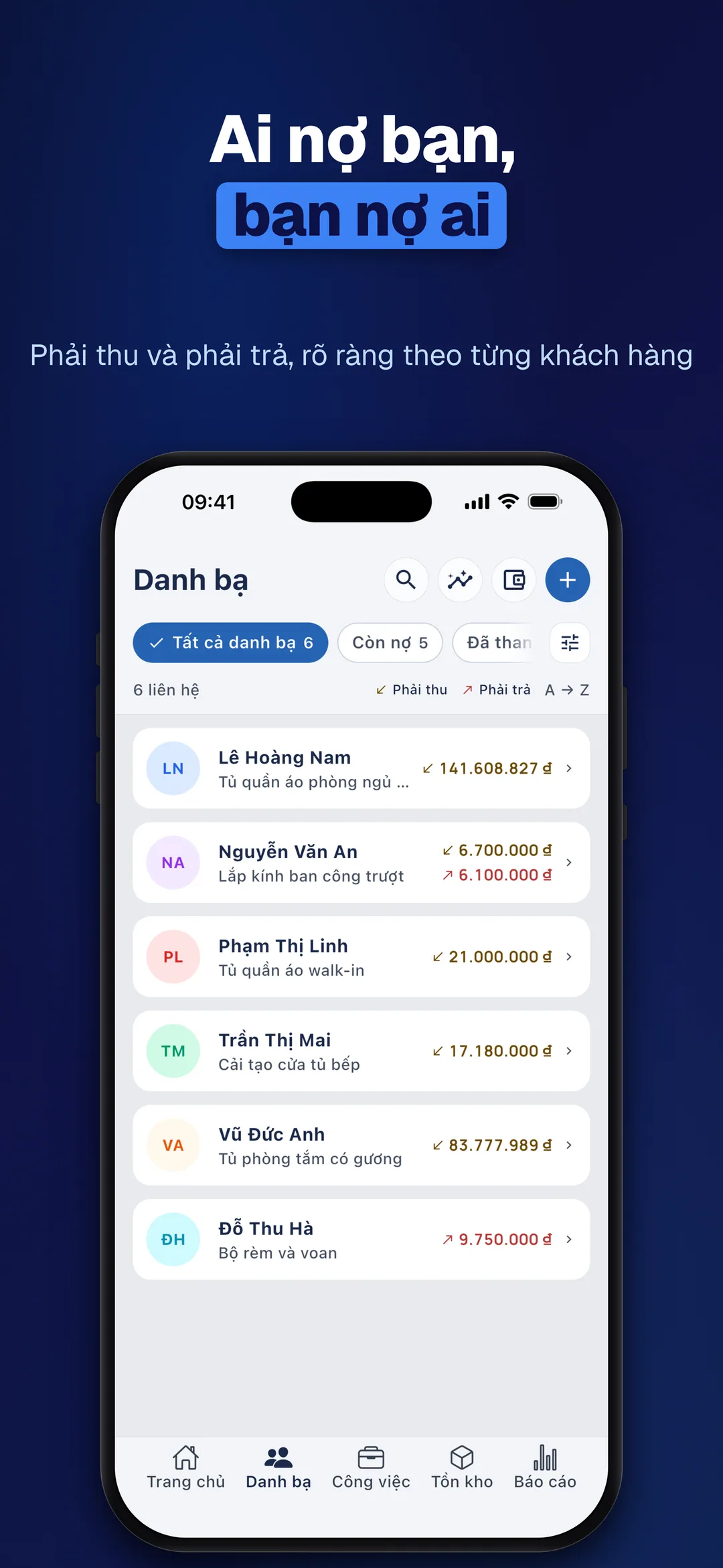 DueTab: Sổ Công Nợ Thu Chi — Ai nợ bạn, bạn nợ ai