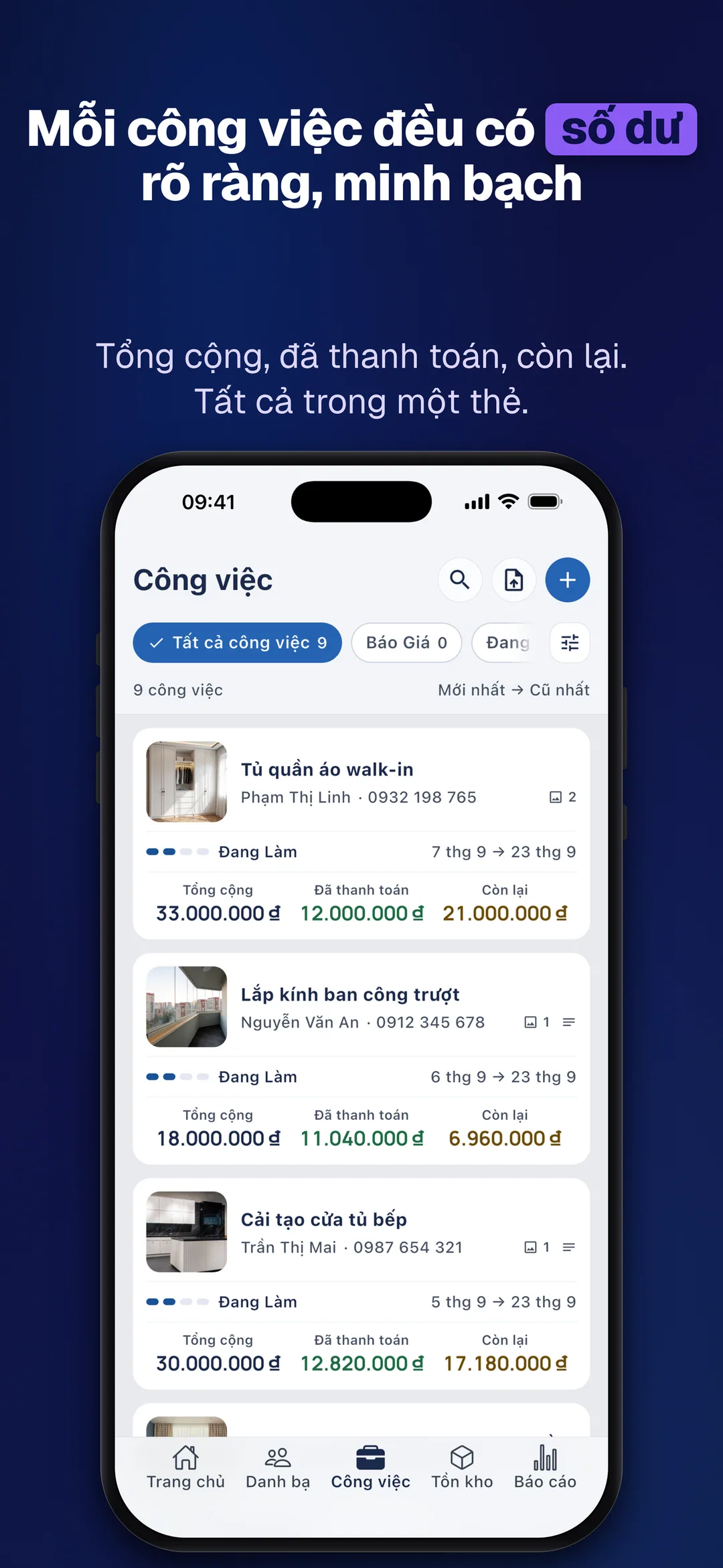 DueTab: Sổ Công Nợ Thu Chi — Mỗi công việc đều có số dư rõ ràng, minh bạch