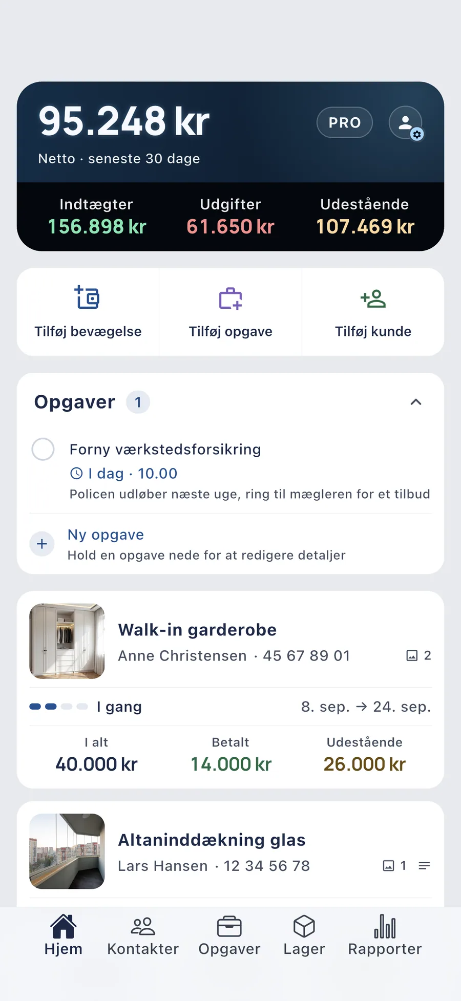 DueTab: Kassebog & Kunder — Hele dit regnskab i én app