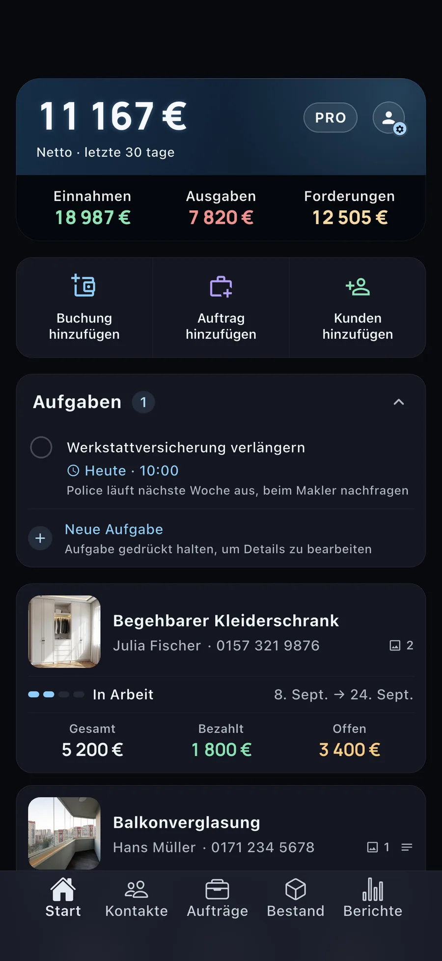 DueTab: Kassenbuch & Rechnung — Kassenbuch schließen. DueTab öffnen.