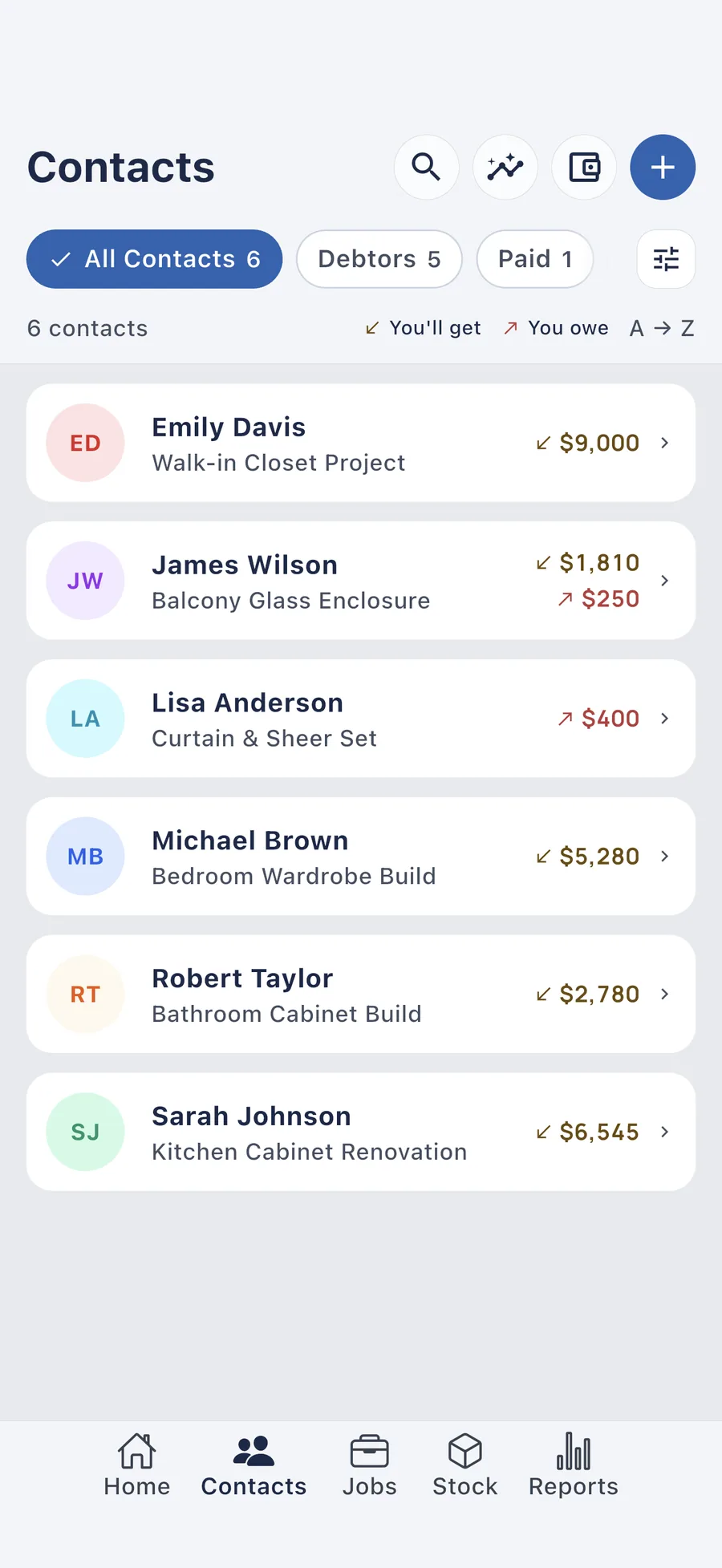 DueTab: Cash Book & Job Done — Who owes you. Who you owe.