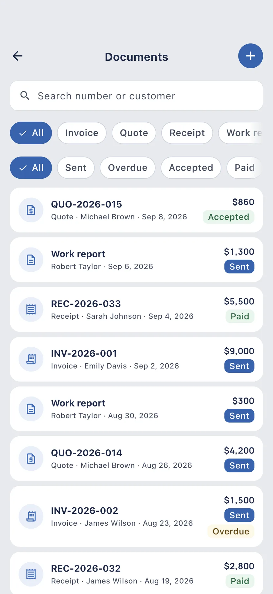 DueTab: Cash Book & Job Done — Real invoices. Real numbers.