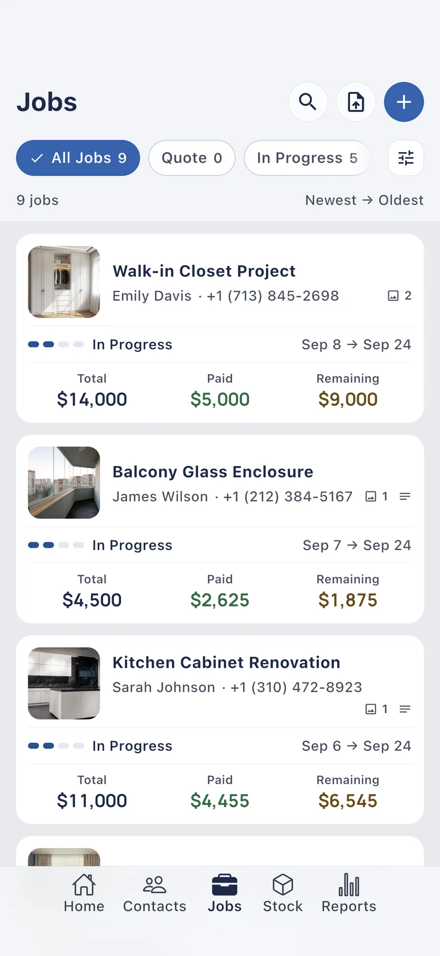DueTab: Cash Book & Job Done — Every job's balance in plain sight