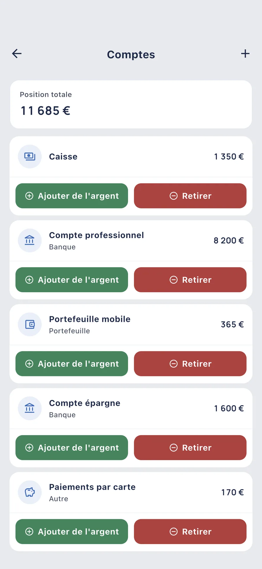 DueTab: Carnet de caisse — Ce qu'il y a en caisse, toujours à jour