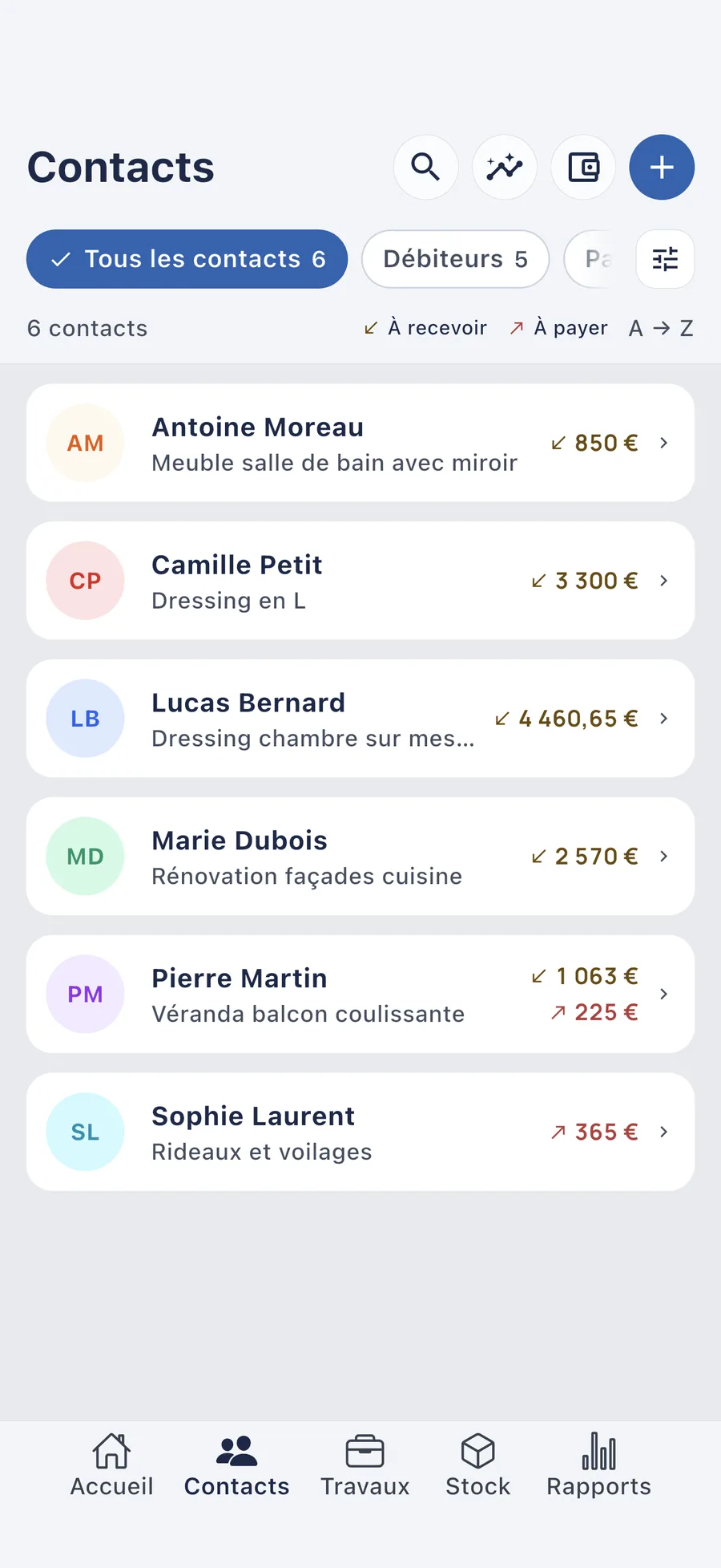 DueTab: Carnet de caisse — Ce qu'on te doit, ce que tu dois