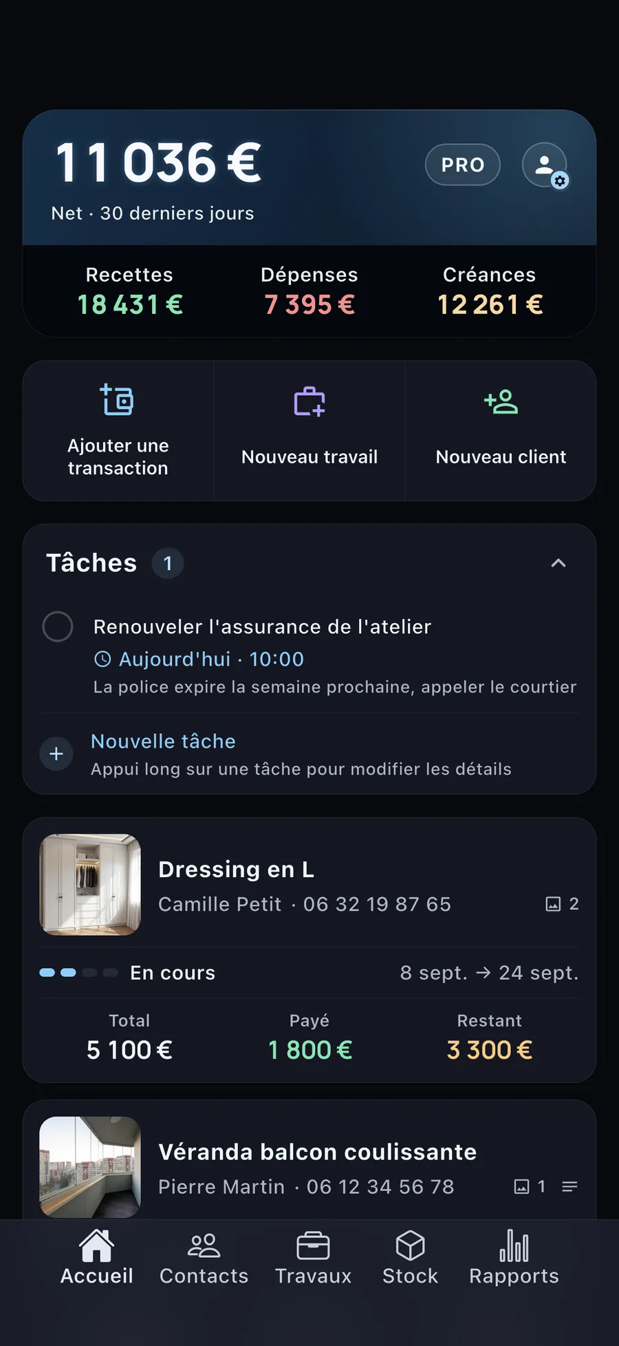 DueTab: Carnet de caisse — Ferme le carnet. Ouvre DueTab.