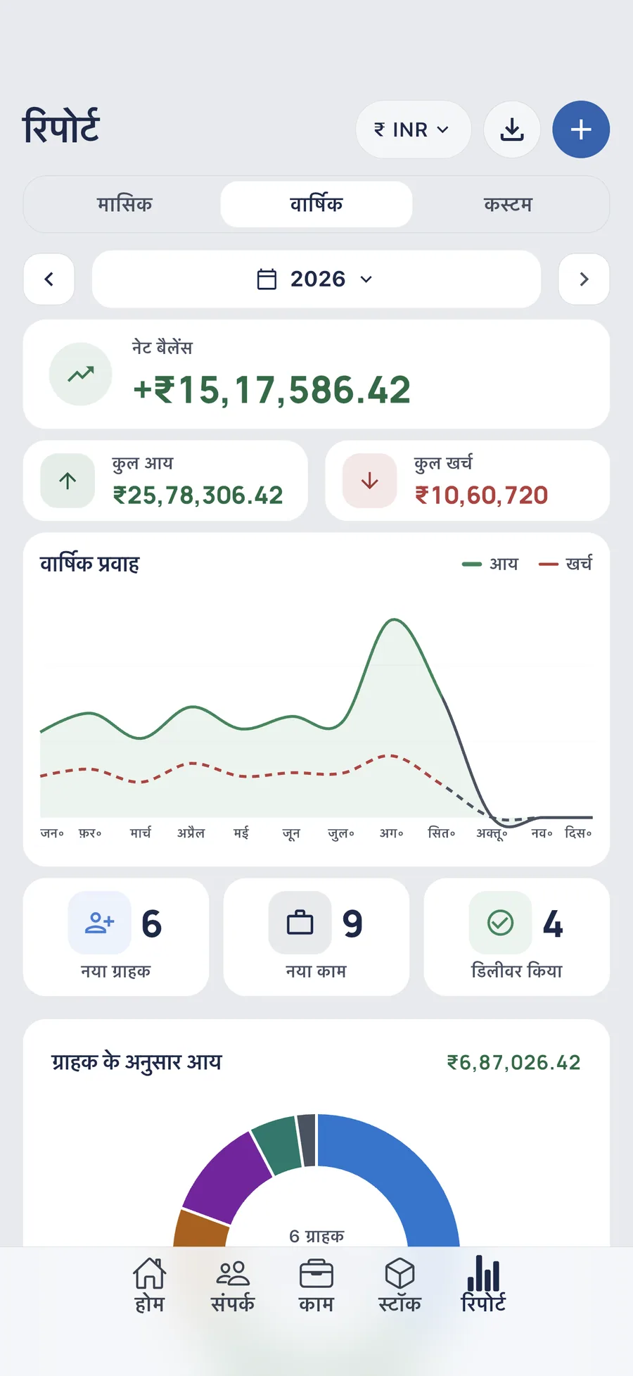 DueTab: उधार बही खाता — महीने के अंत में कितना कमाया?