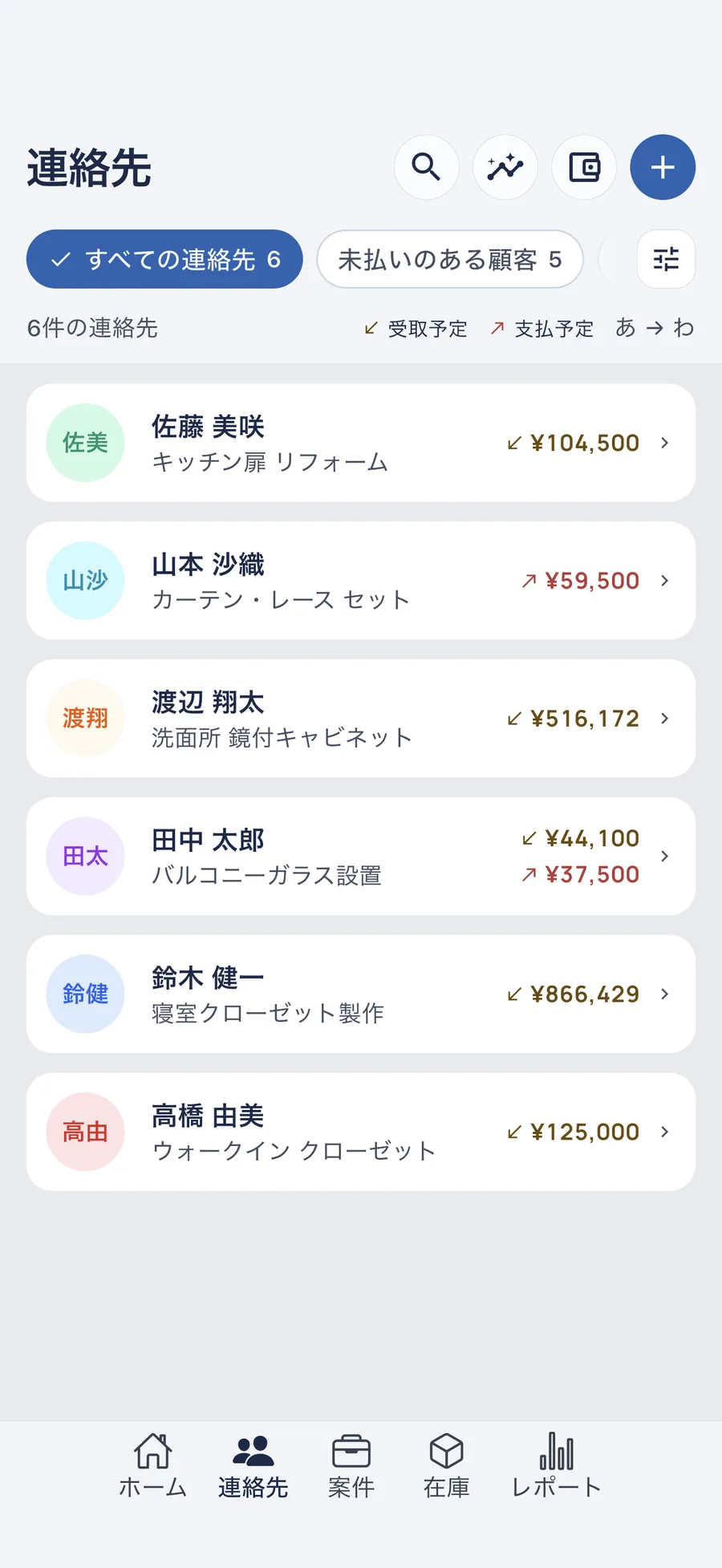 DueTab: 売掛・未収金 帳簿 — 誰に貸しがあって、 誰に借りがあるか