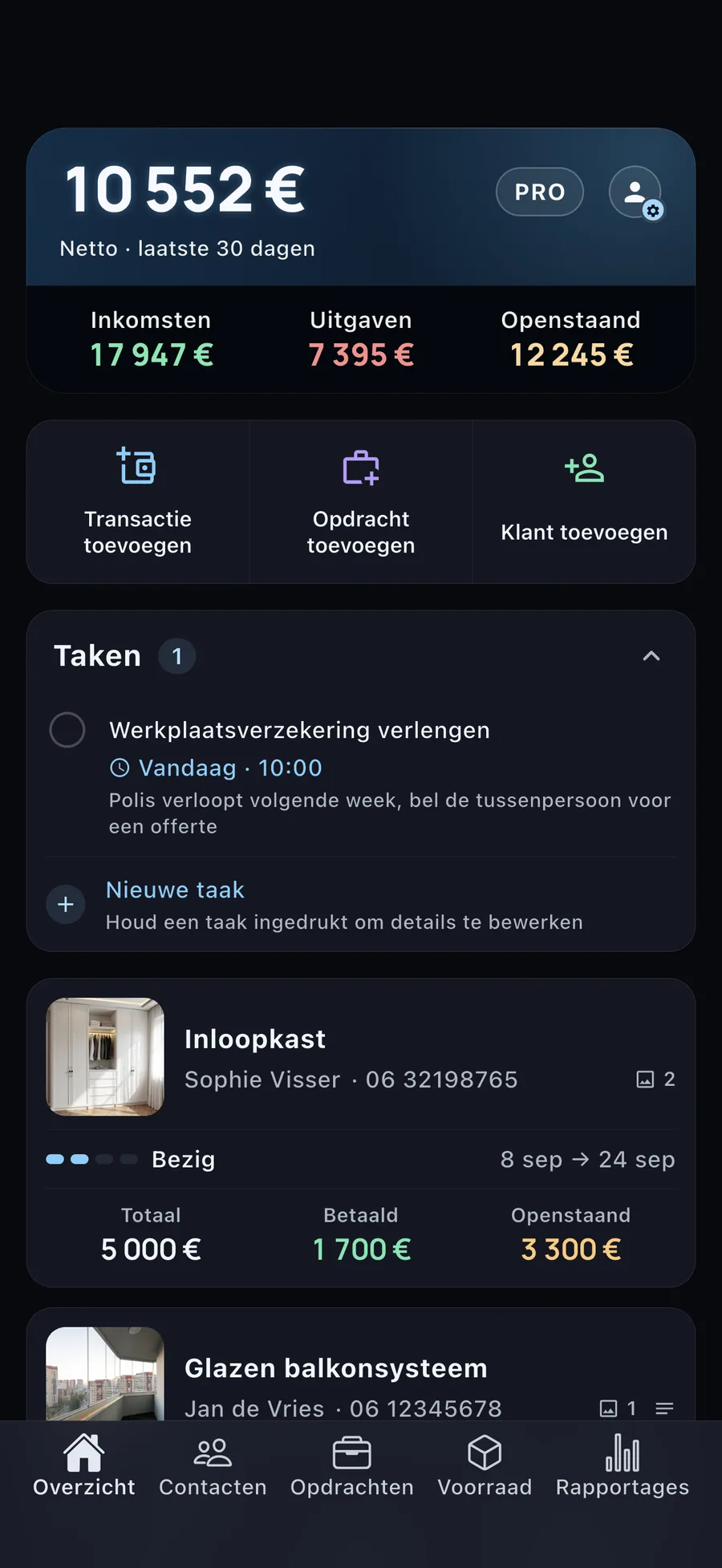 DueTab: Kasboek & Klussen — Sluit het schrift. Open DueTab.