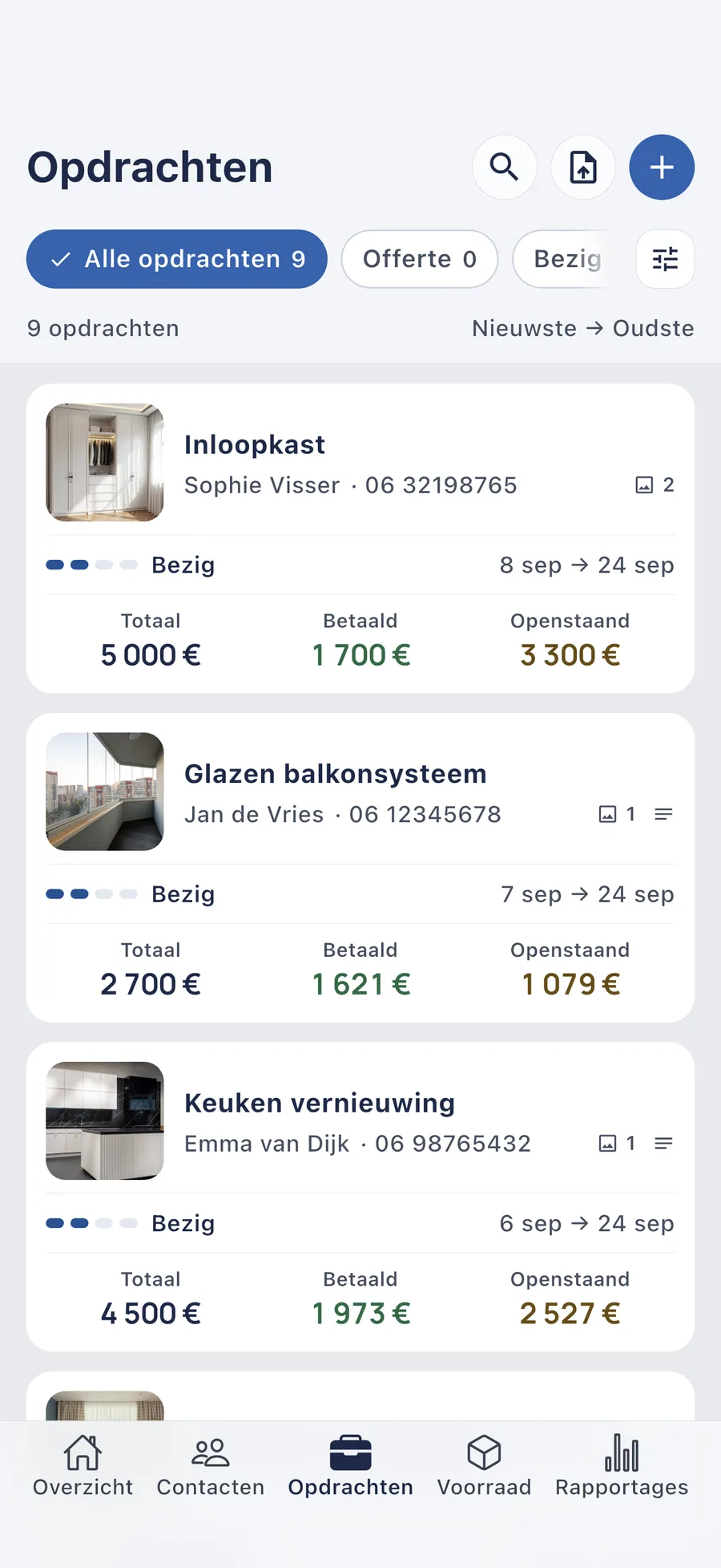 DueTab: Kasboek & Klussen — Van elke klus het saldo messcherp in beeld
