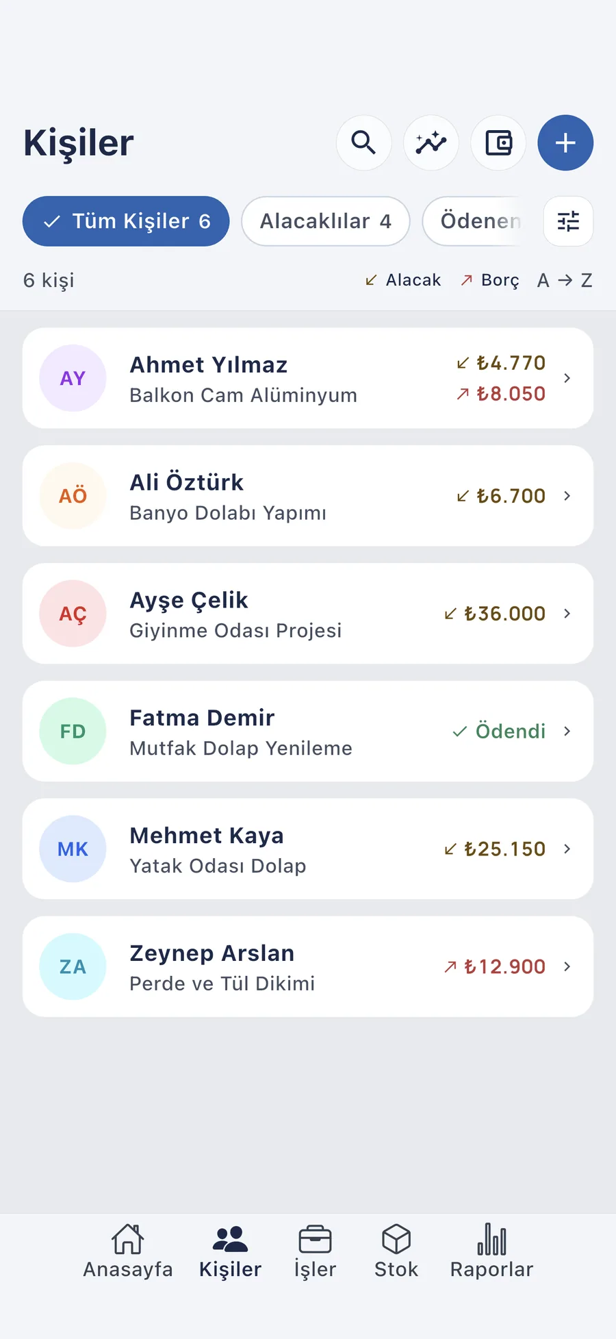 DueTab: Cari Hesap Takip — Kime borçlusun, kim sana borçlu