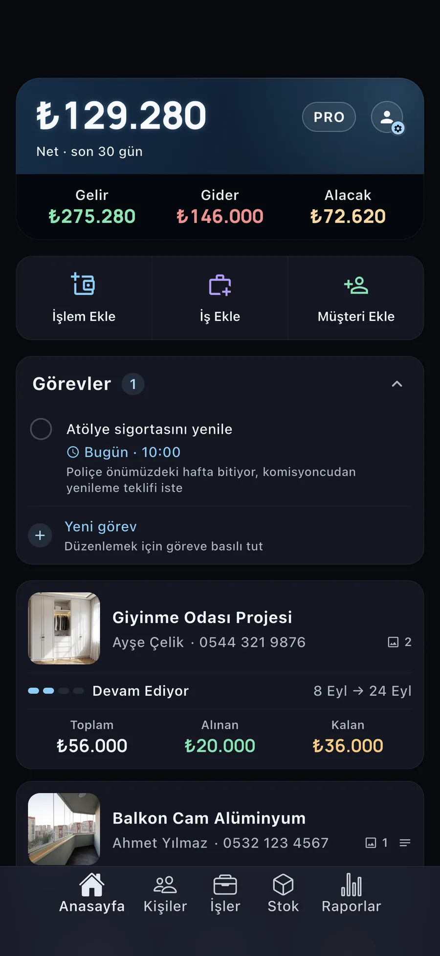 DueTab: Cari Hesap Takip — Defteri kapat. DueTab'ı aç.