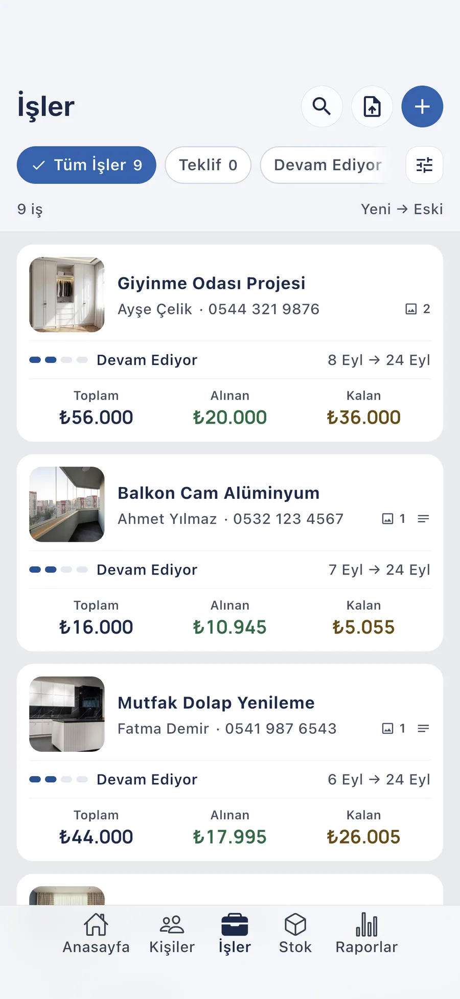 DueTab: Cari Hesap Takip — Her işin hesabı ortada