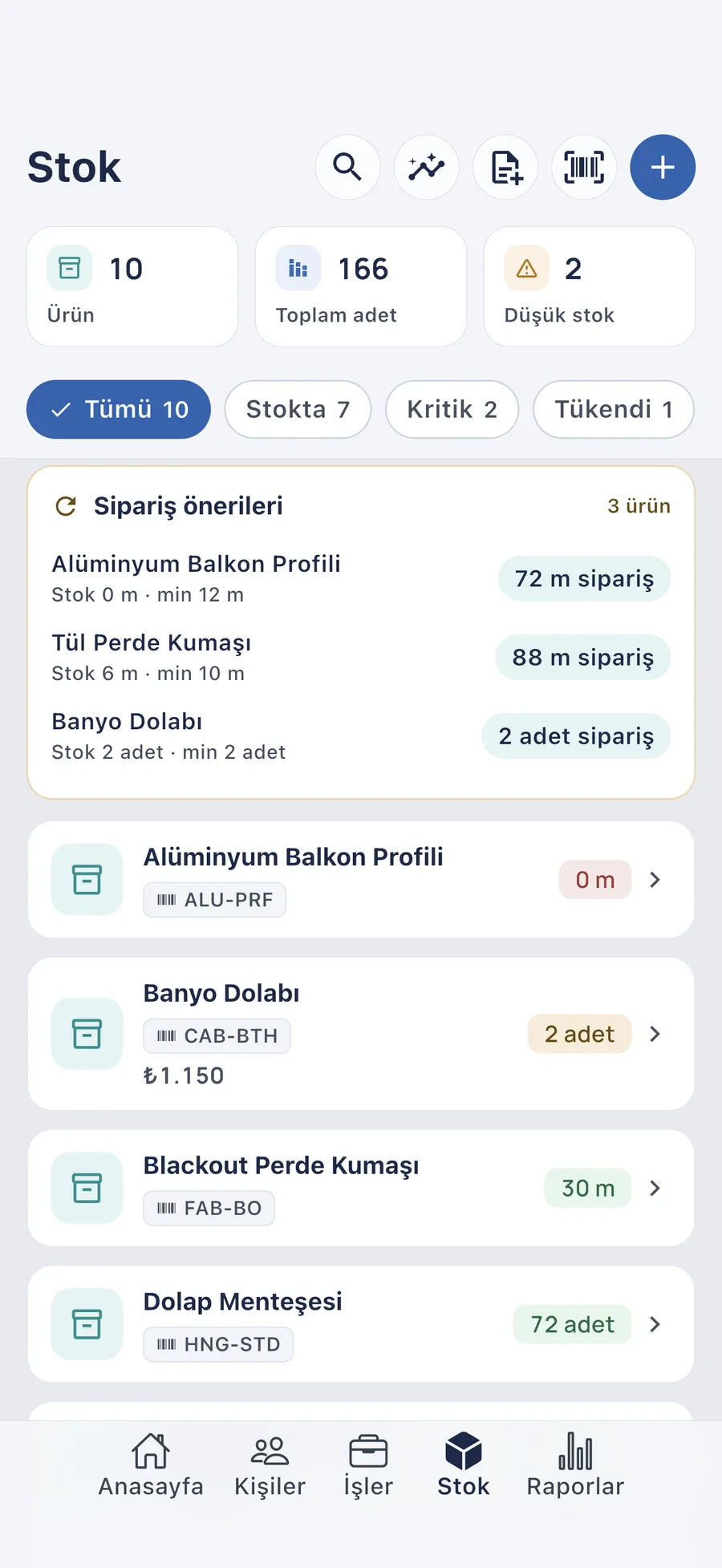 DueTab: Cari Hesap Takip — Stok bitmeden haberin olsun