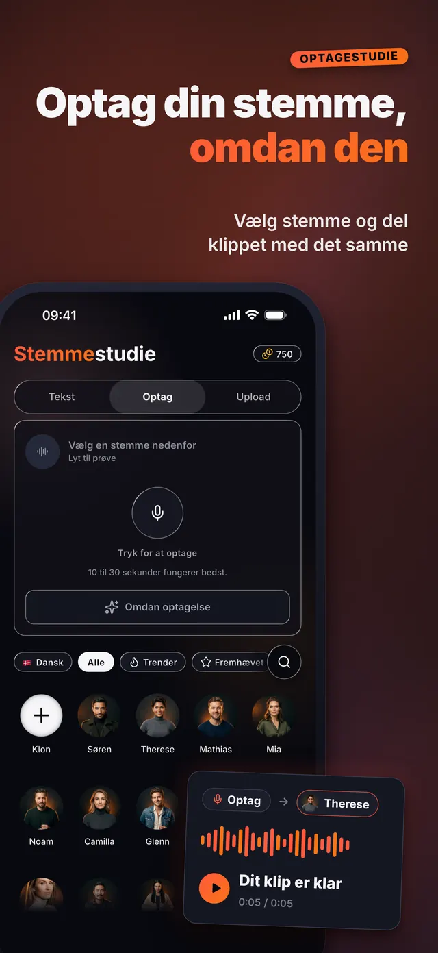VoiceReel: Stemmeskifter — Optag din stemme, omdan den