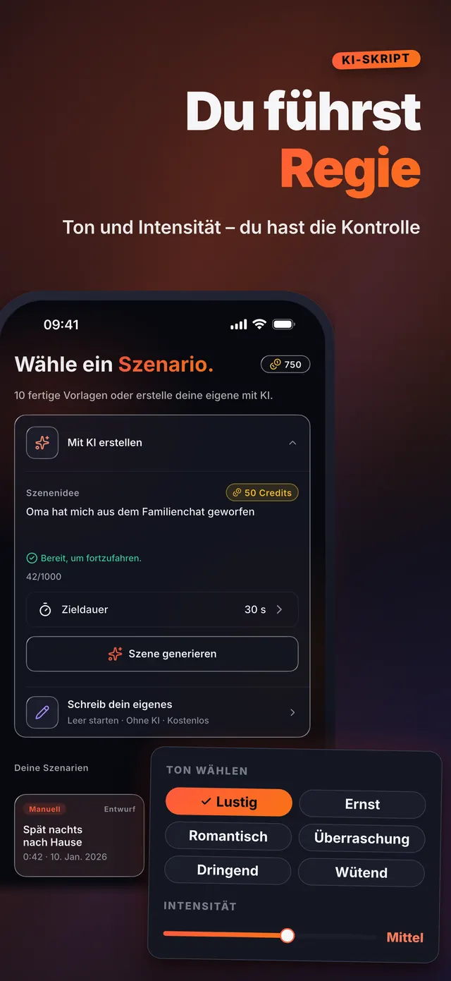 VoiceReel: Stimme ändern — Du führst Regie