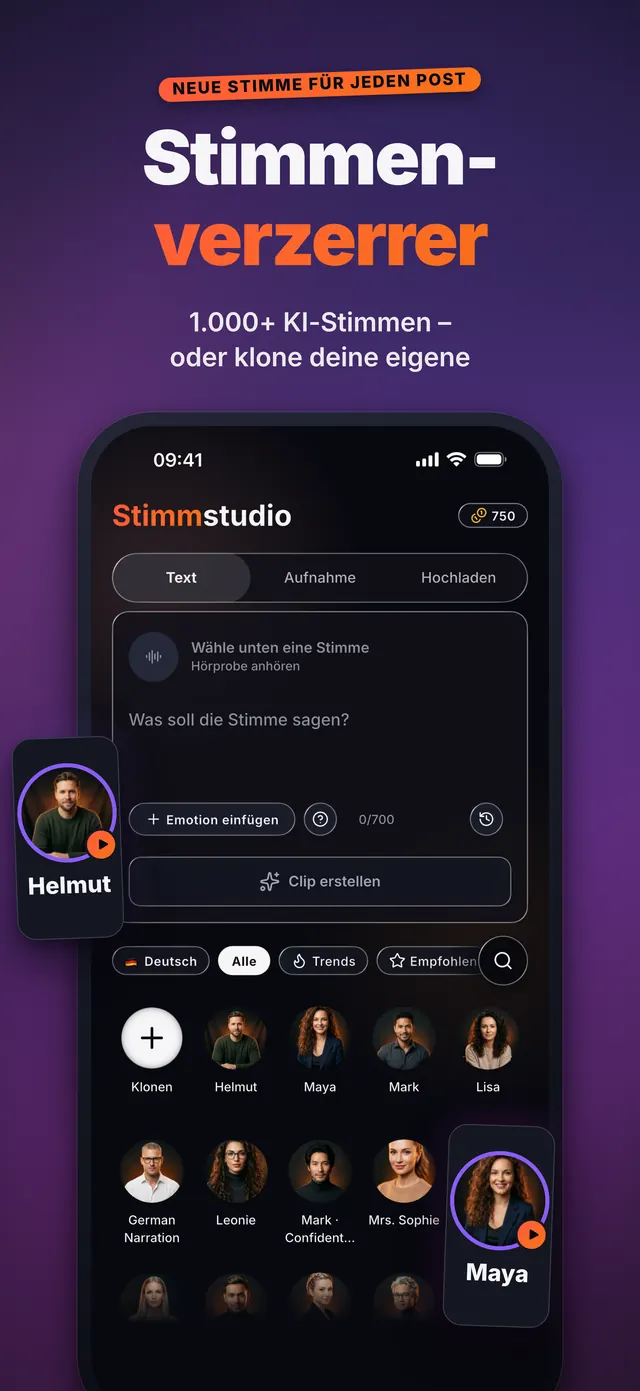 VoiceReel: Stimme ändern — Stimmen- verzerrer