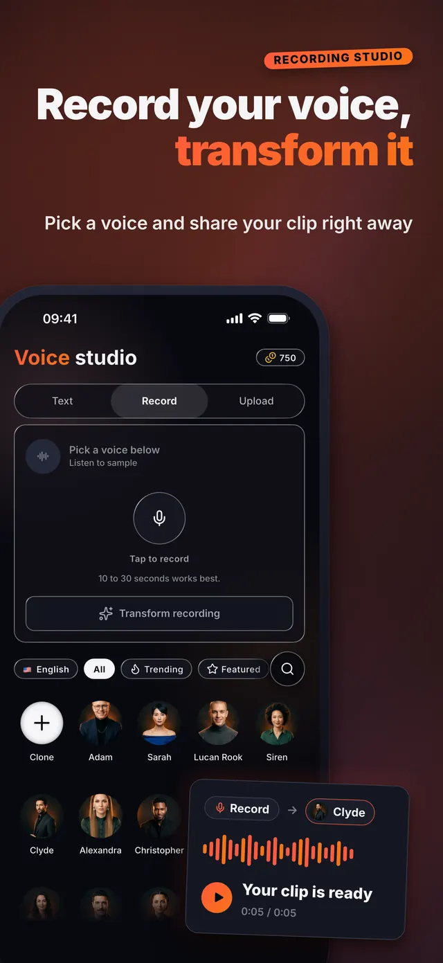 VoiceReel: Voice Changer — Record your voice, transform it