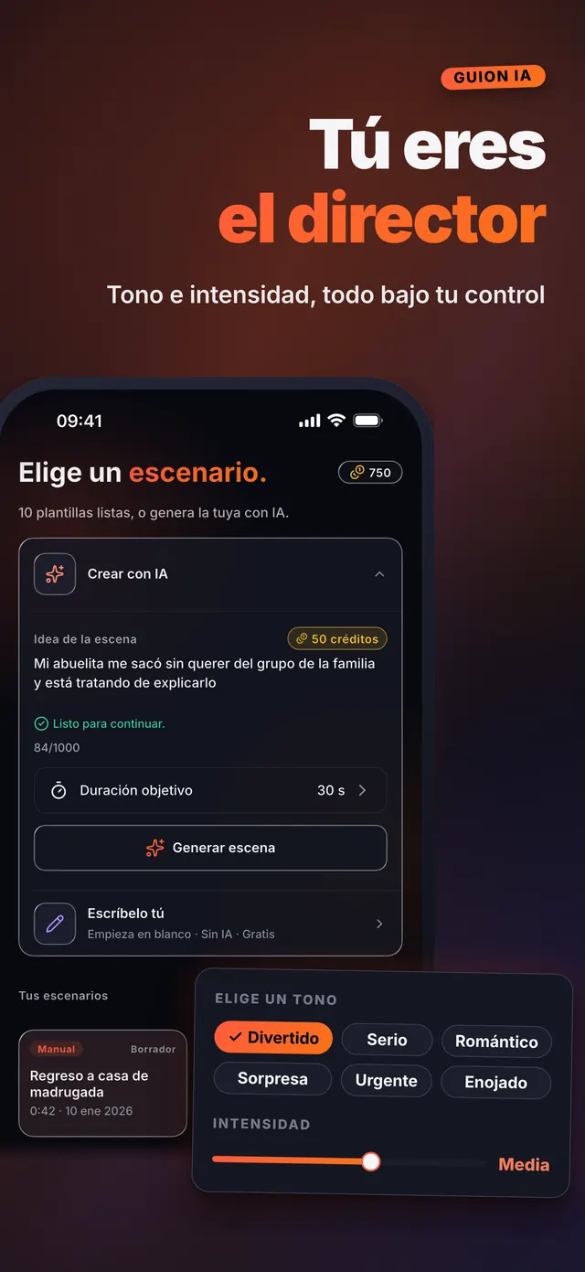 VoiceReel: Cambia tu Voz — Tú eres el director