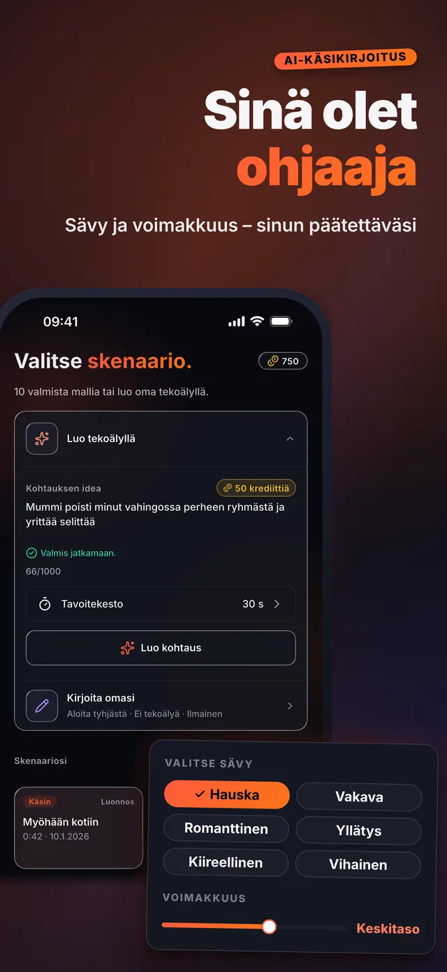 VoiceReel: Äänenmuutos — Sinä olet ohjaaja