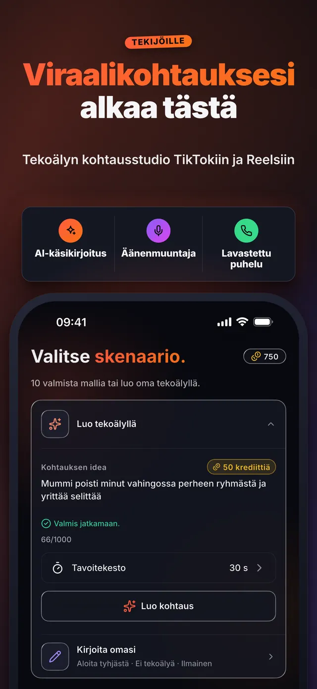 VoiceReel: Äänenmuutos — Viraalikohtauksesi alkaa tästä