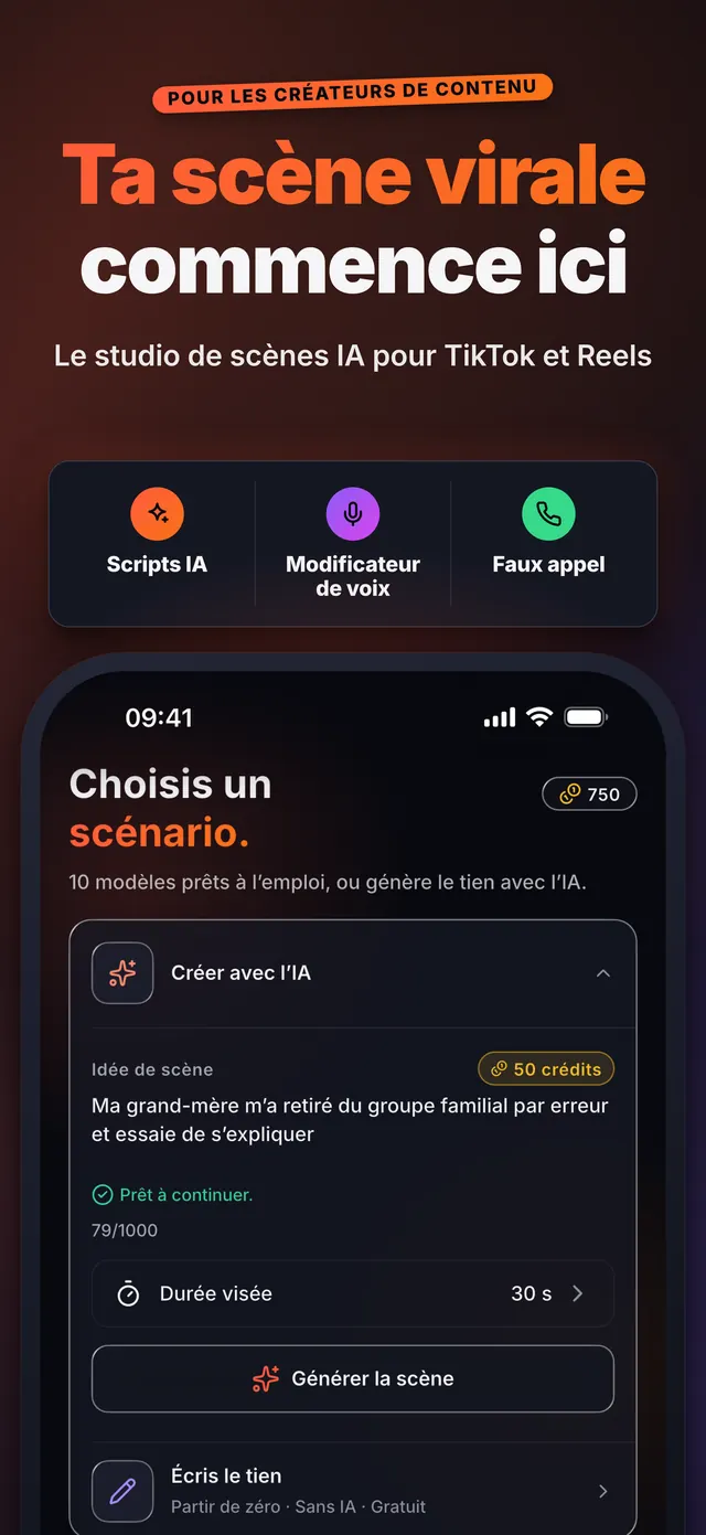 VoiceReel: Change ta Voix — Ta scène virale commence ici