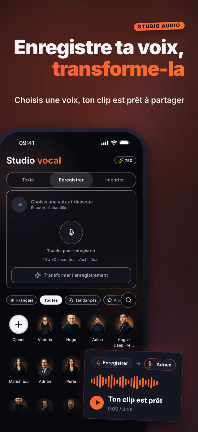 VoiceReel: Change ta Voix — Enregistre ta voix, transforme-la
