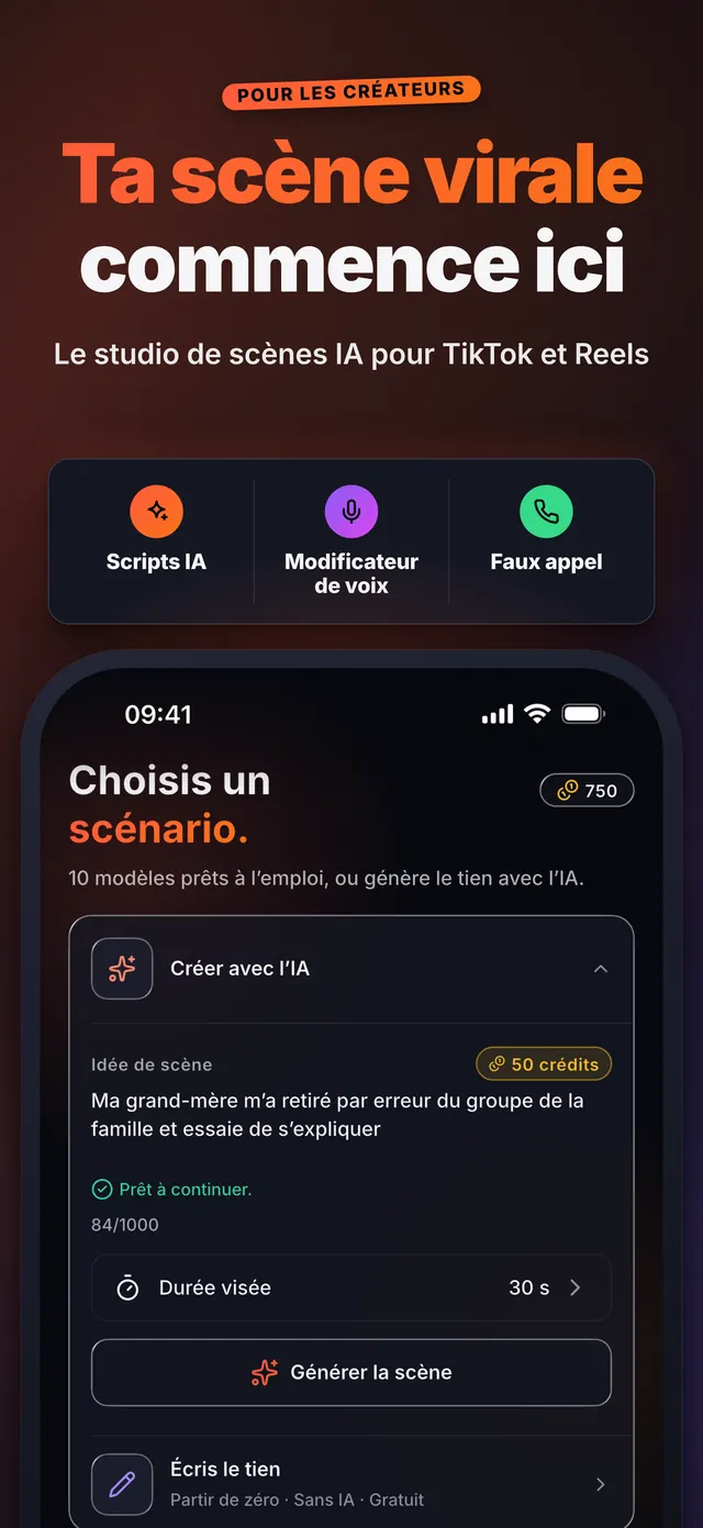 VoiceReel: Change ta Voix — Ta scène virale commence ici