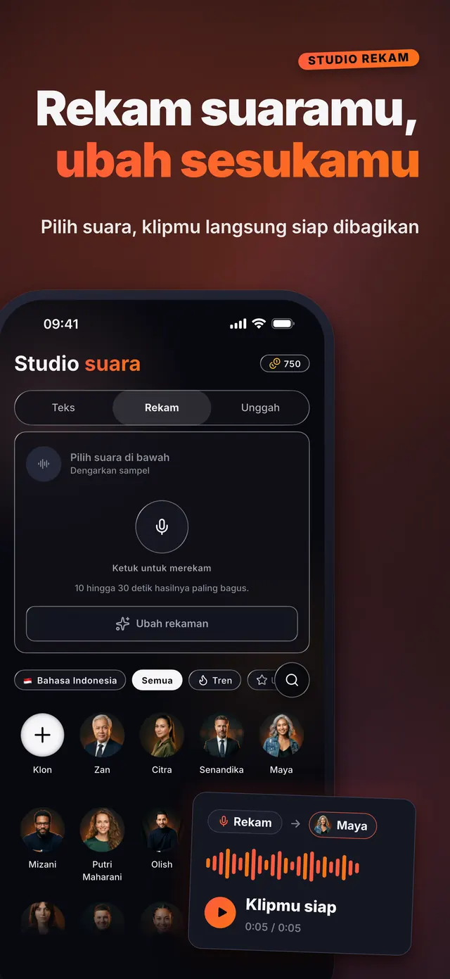 VoiceReel: Ubah Suara — Rekam suaramu, ubah sesukamu
