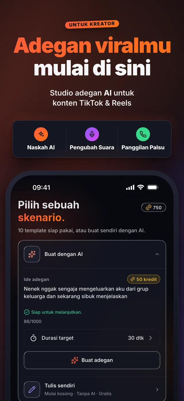 VoiceReel: Ubah Suara — Adegan viralmu mulai di sini