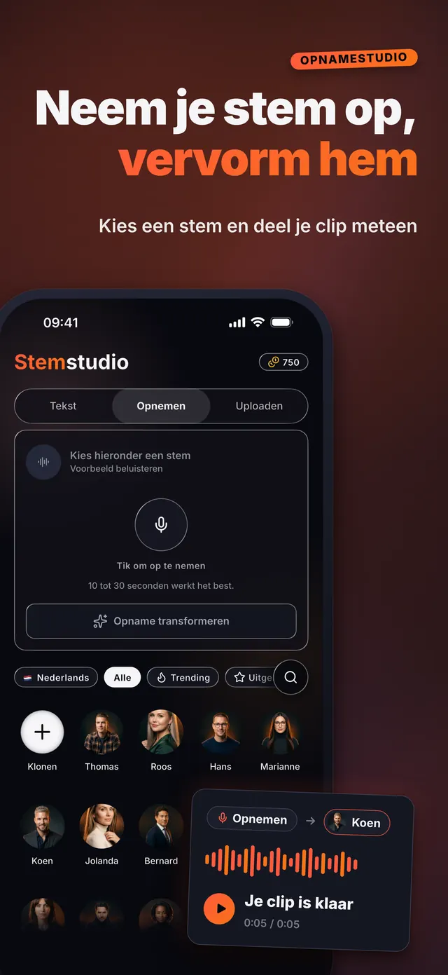VoiceReel: Stemvervormer — Neem je stem op, vervorm hem